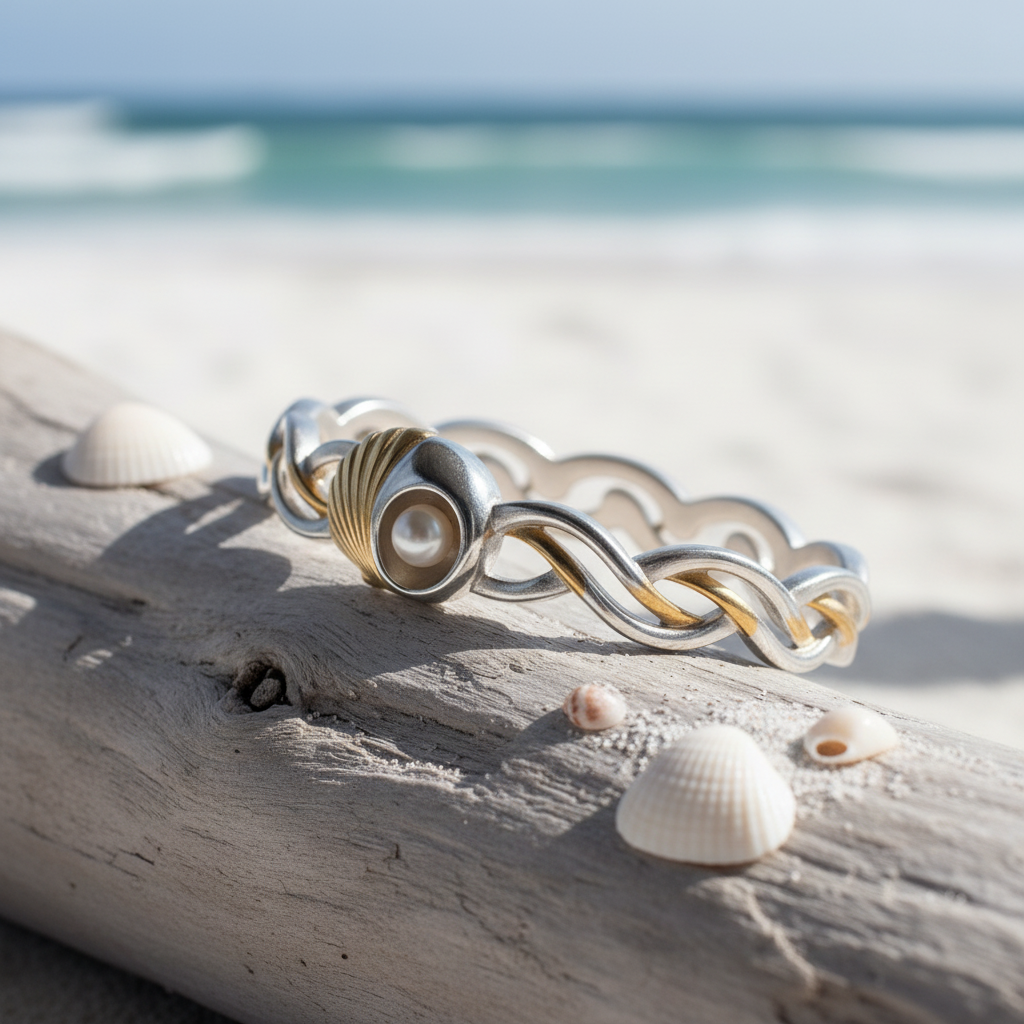 Bracelet argent angle différent
