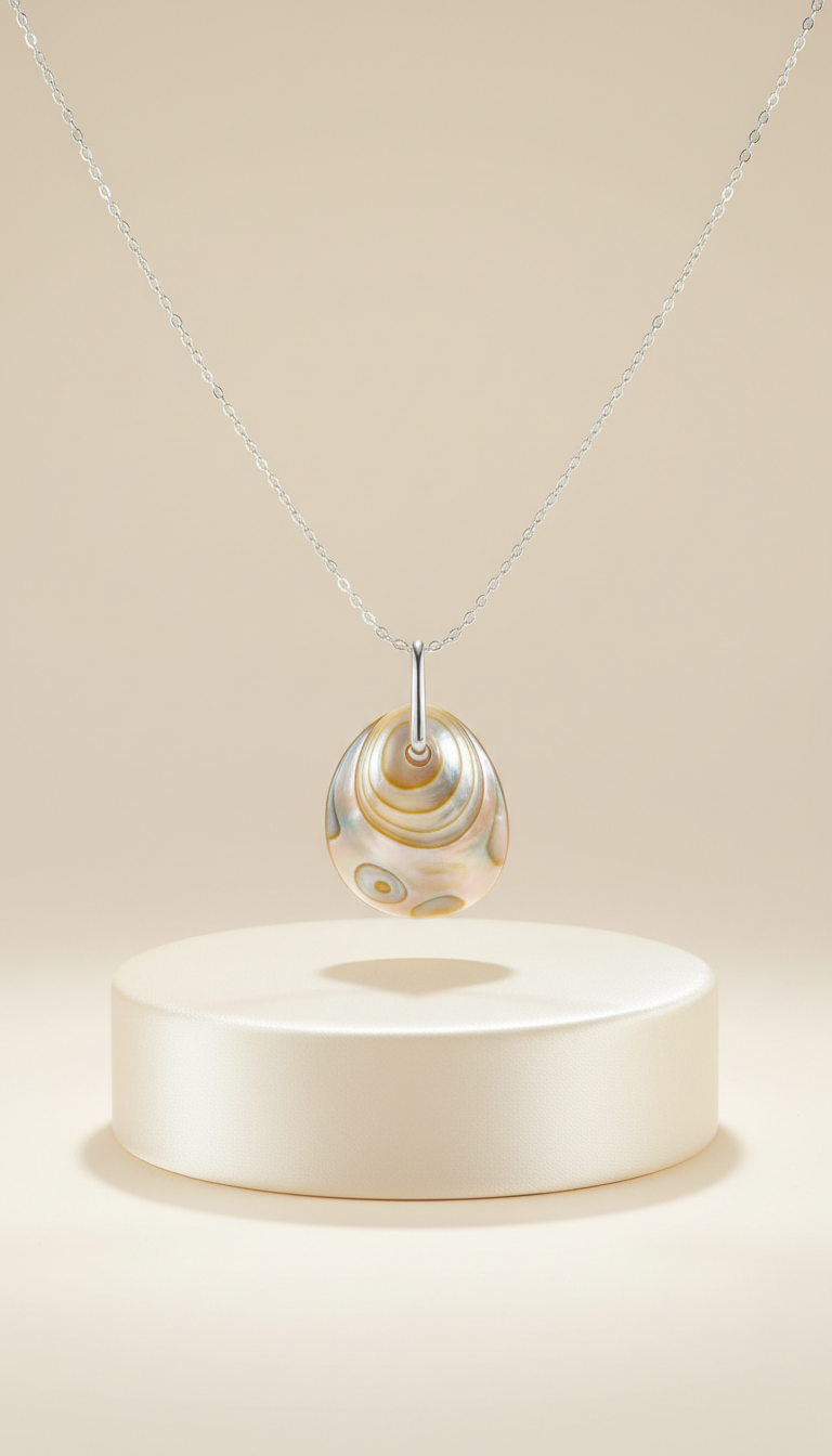 Collier pendentif coquillage en nacre