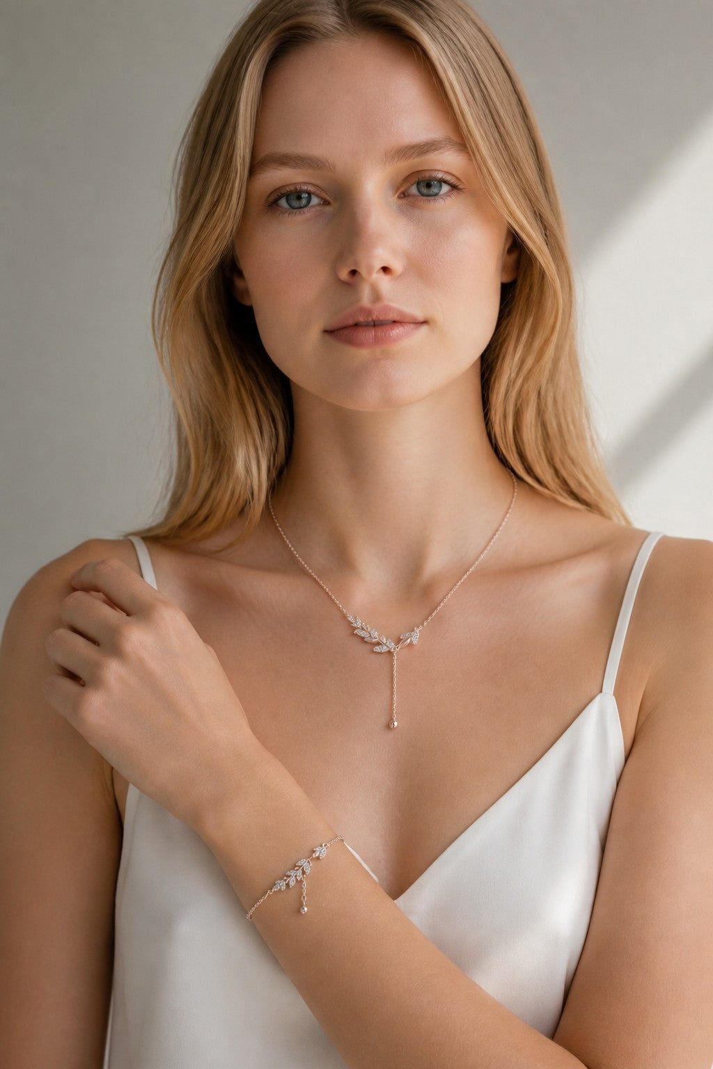 Parure pampilles épi de blé — Collier & bracelet Argent pur S999