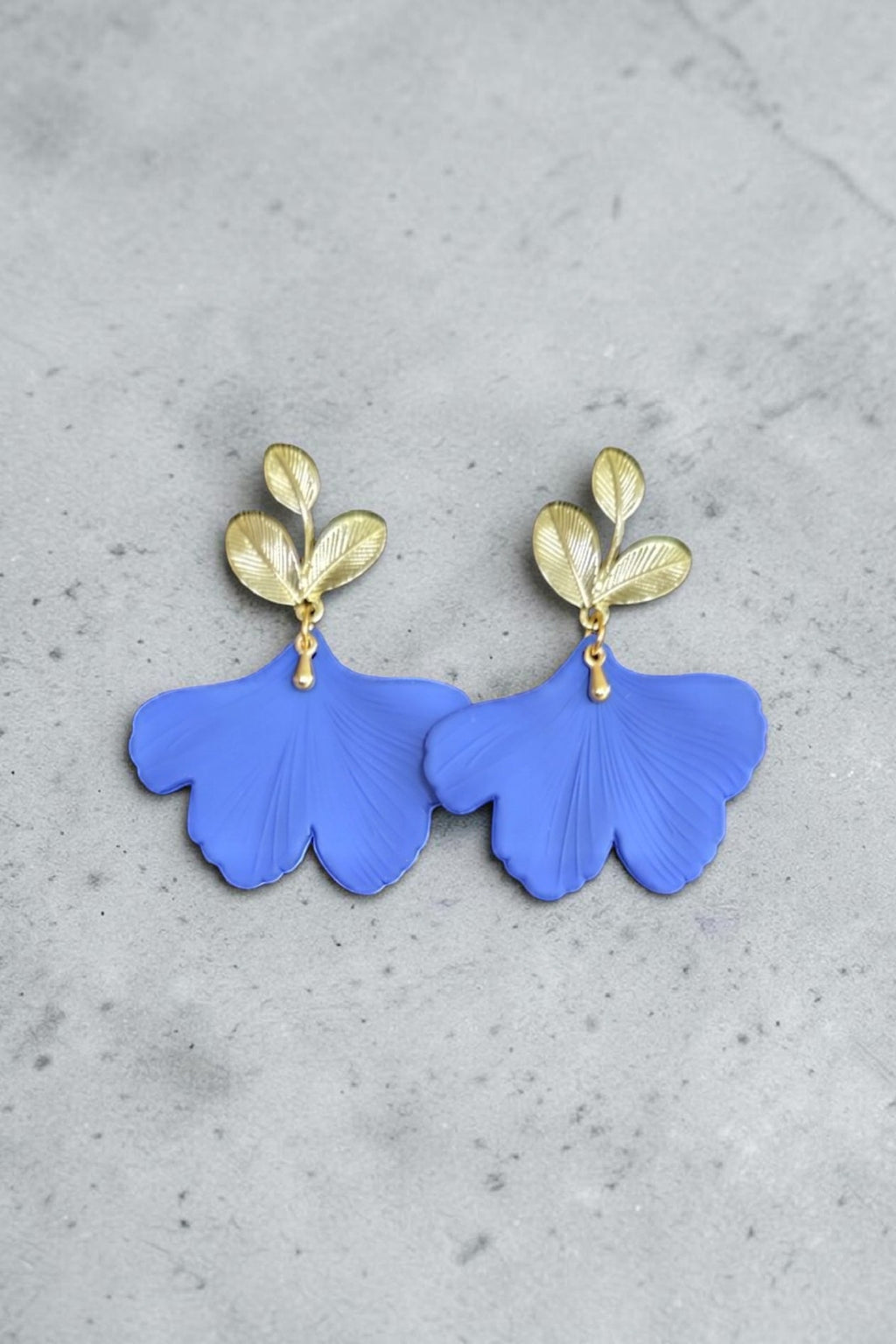 Boucles d'oreilles clou ginkgo acrylique – différents coloris