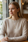 Parure Feuille d'Érable — Boucles d'oreilles dorées