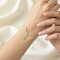 Bracelet pampilles épi de blé — Argent pur S999 & zircon