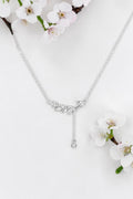 Collier pampilles épi de blé — Argent pur S999 & zircon