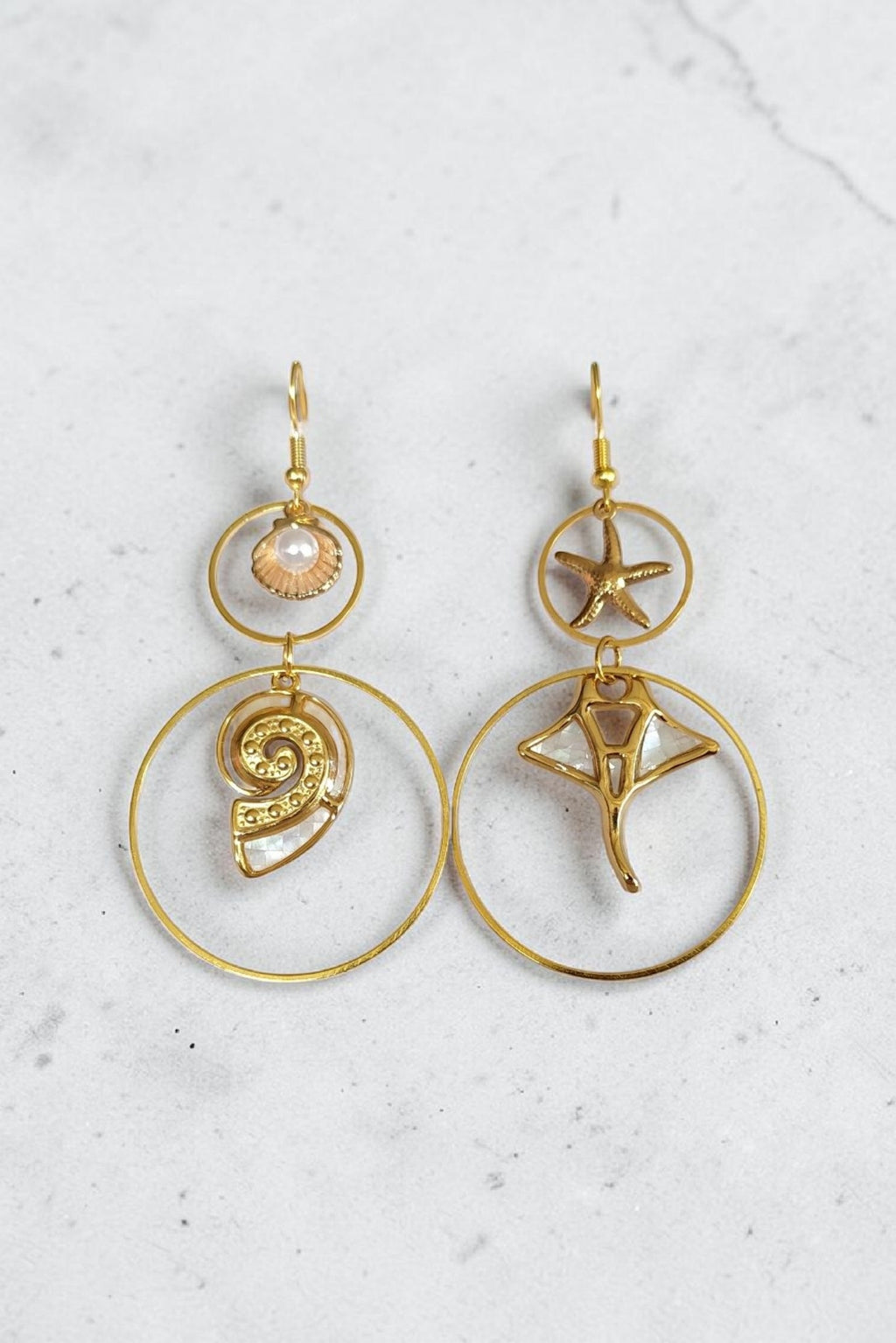 Boucles d'oreilles Nacre Irisée – Reflets de l'Océan | 4 Coloris
