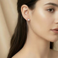 Boucles d'Oreilles Perle d'Eau Douce Pourpre – Argent 999
