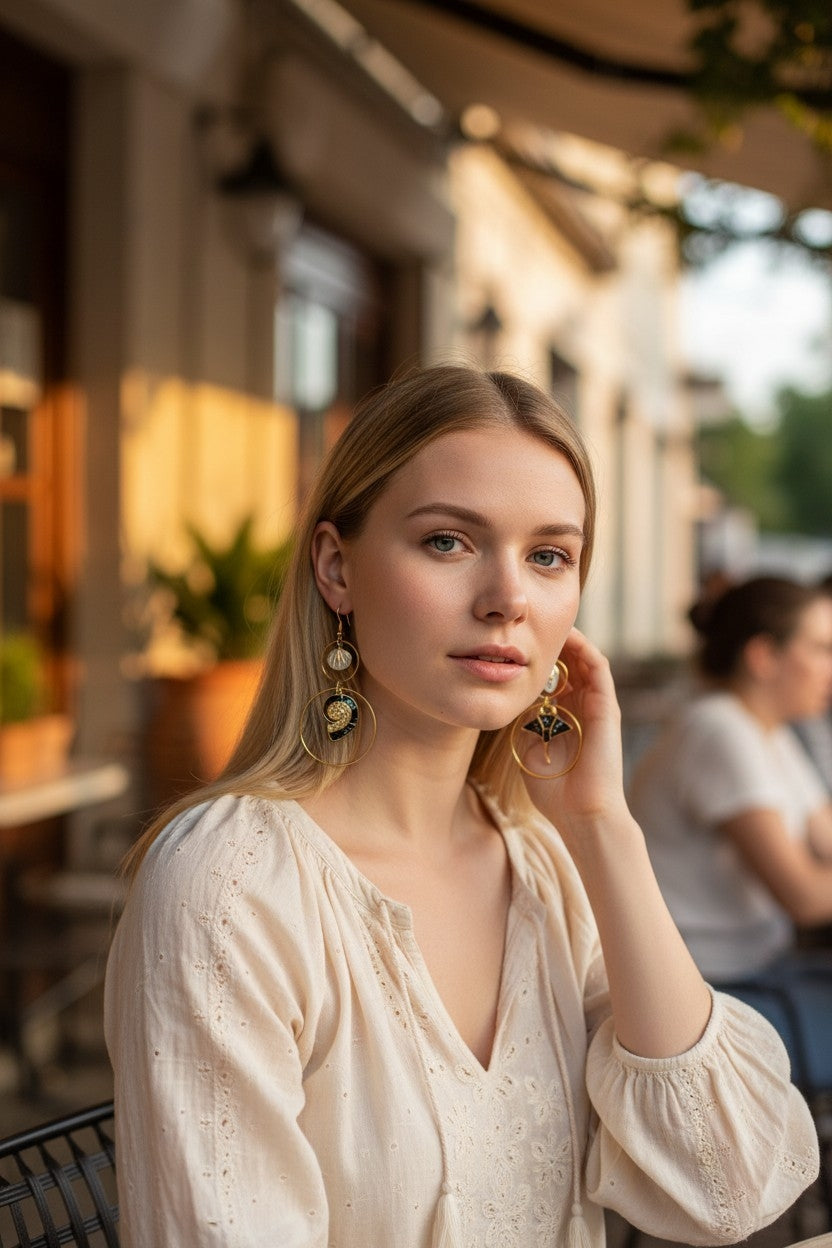 Boucles d'oreilles Nacre