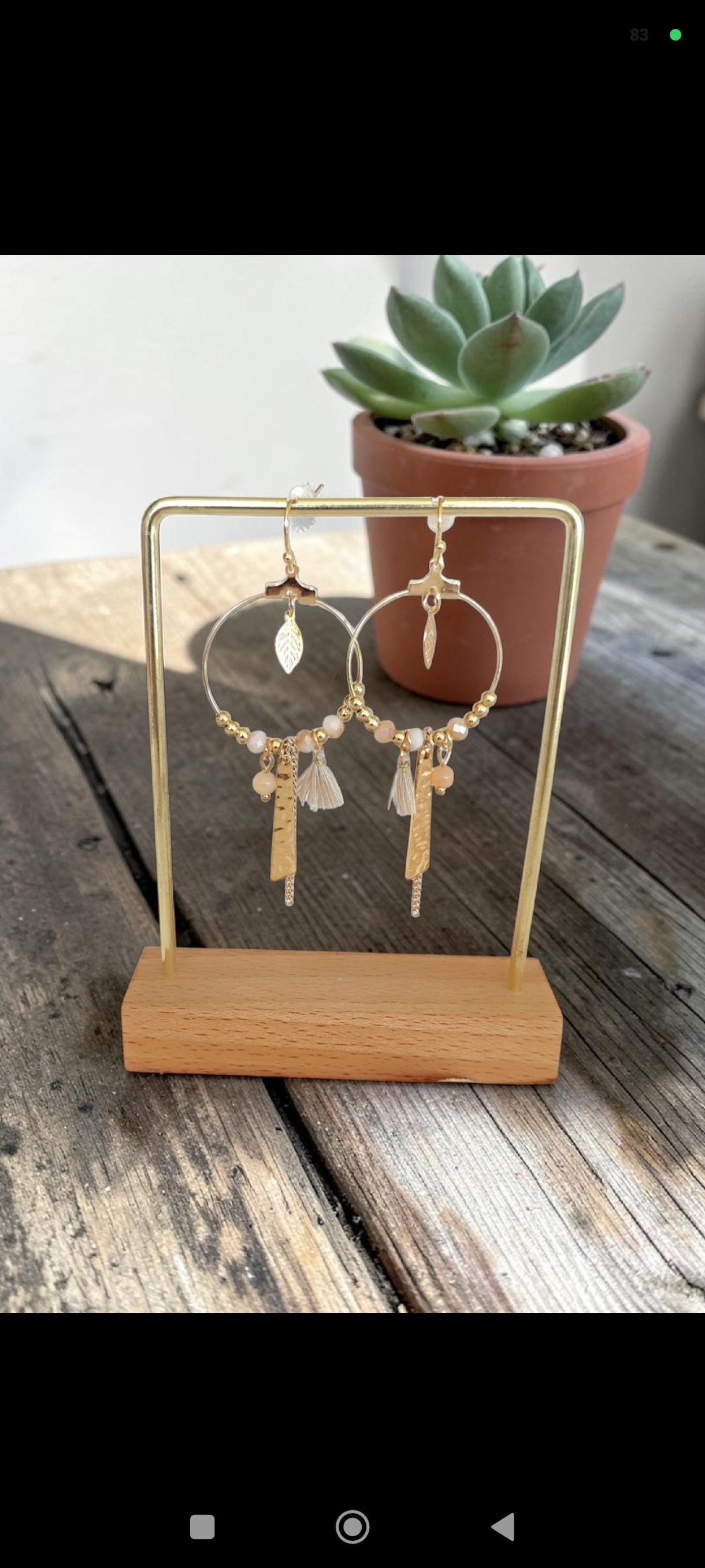 Boucles d'oreilles pendantes bohème – Acier inoxydable