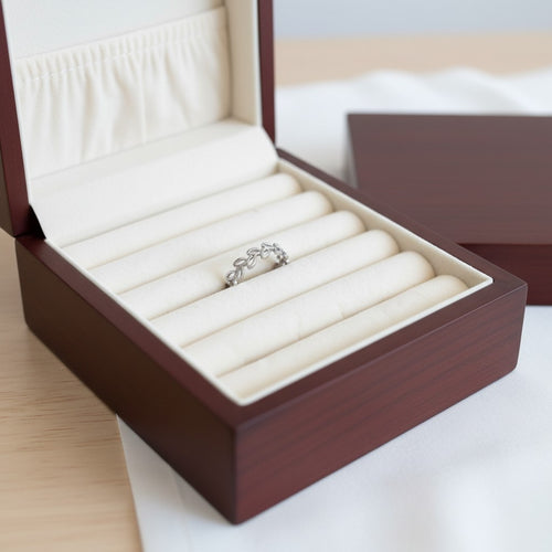 Bague Feuillage Acier Inoxydable Argentée – Ajustable