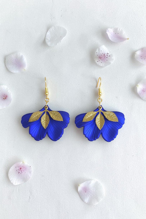 Boucles d'oreilles ginkgo acrylique