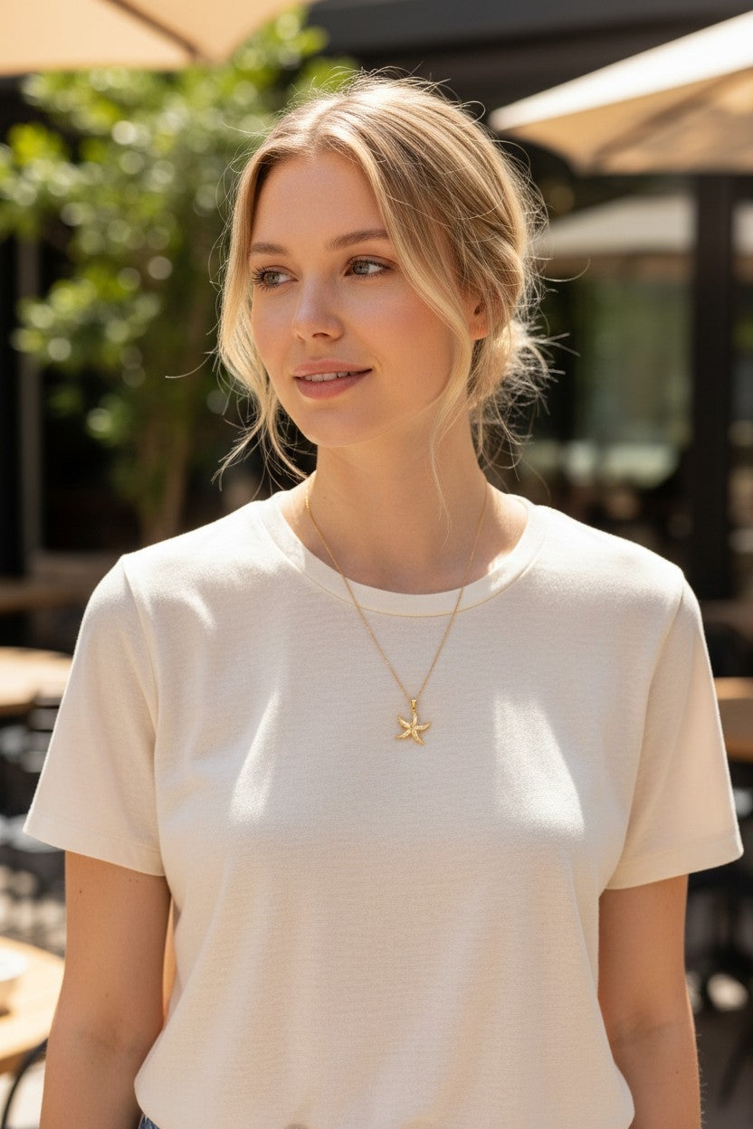 Collier Étoile de Mer Nacrée