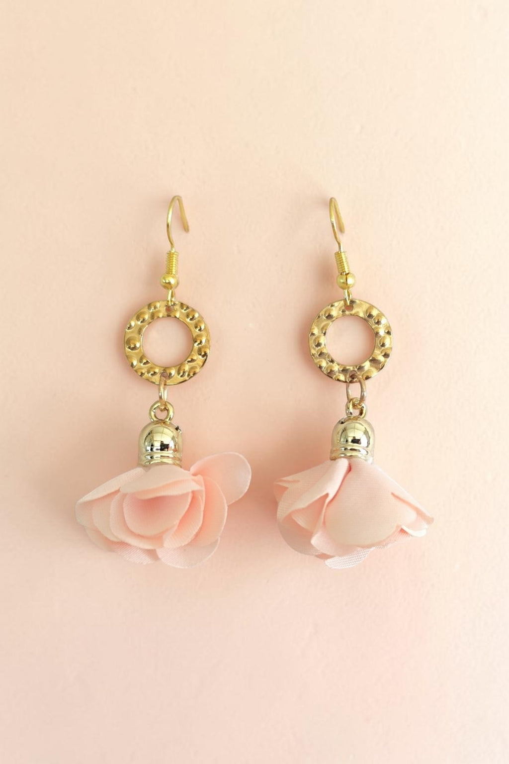 Boucles d'oreilles Pétales de Tissu