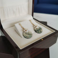 Boucles d'oreilles perle d'eau douce — Or 18 carats & zircon