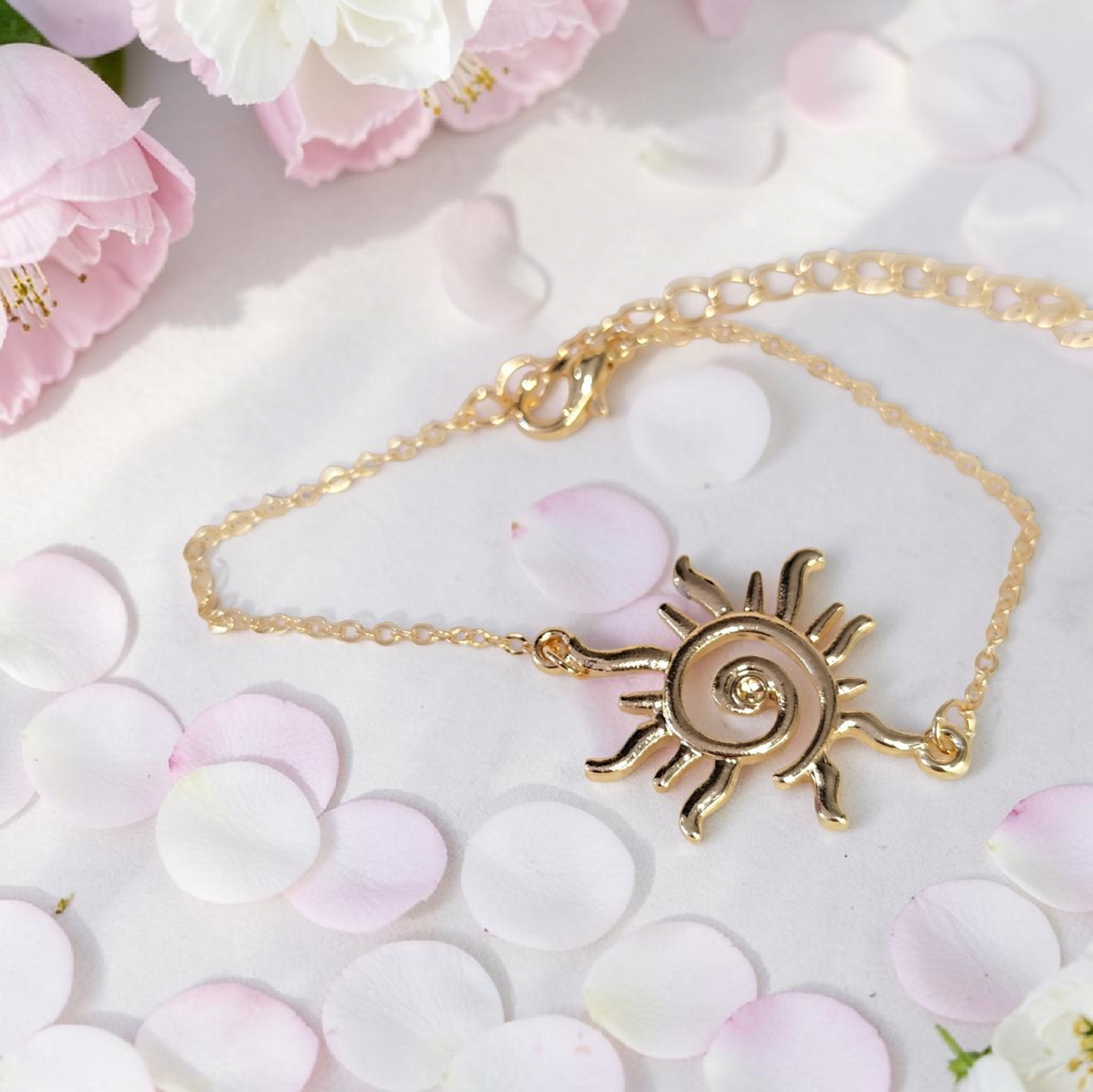 Parure Soleil — Collier & Bracelet dorés