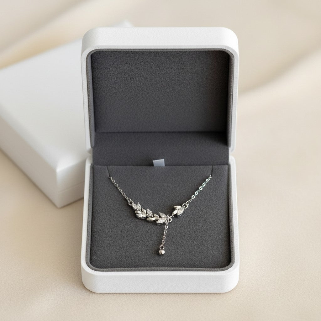 Parure pampilles épi de blé — Collier & bracelet Argent pur S999