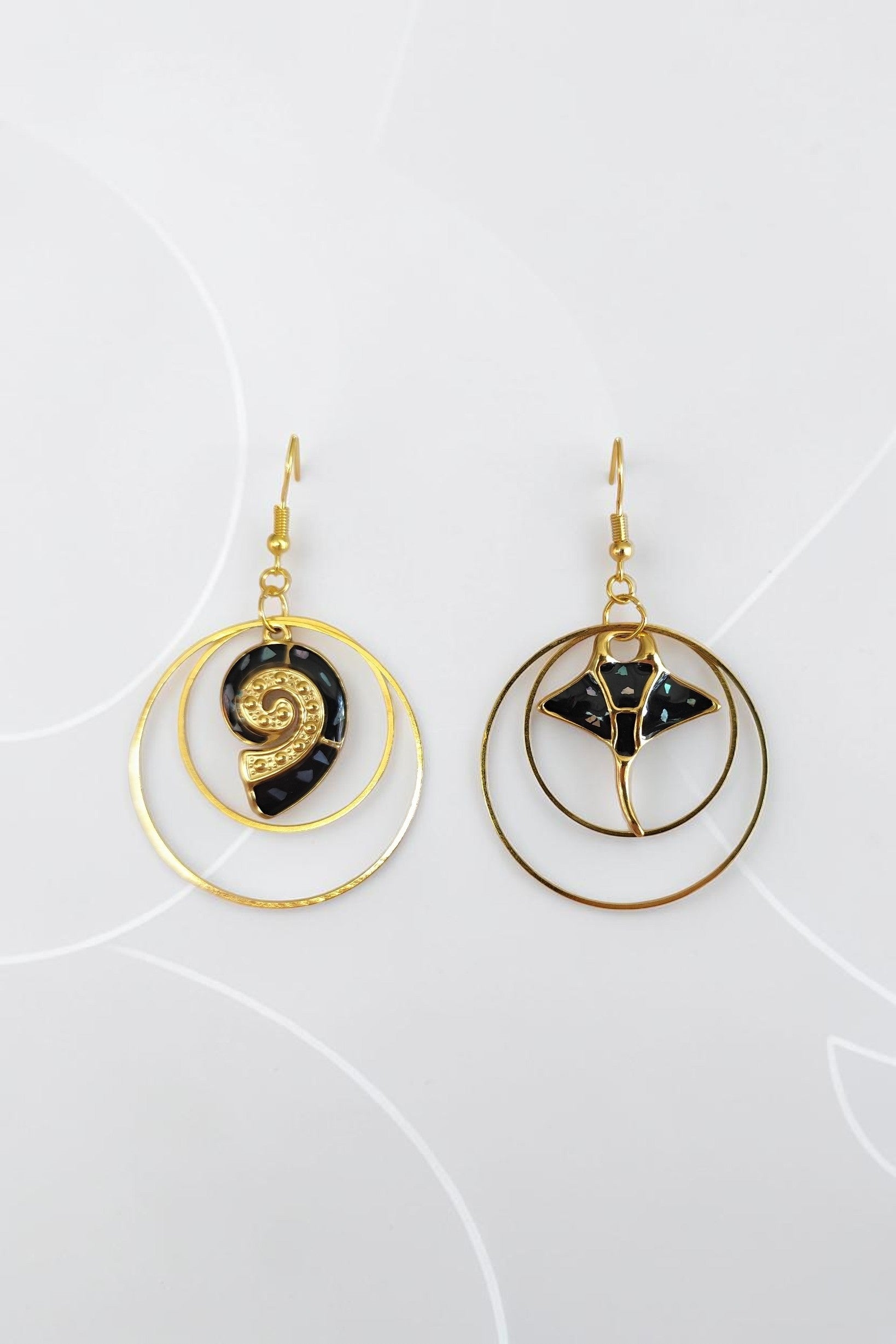 Boucles d'oreilles Nacre Irisée – Reflets de l'Océan | 4 Coloris