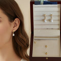 Boucles d'oreilles clou perles naturelles en argent