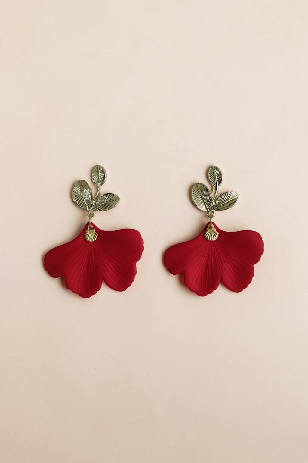 Boucles d'oreilles clou ginkgo acrylique – différents coloris