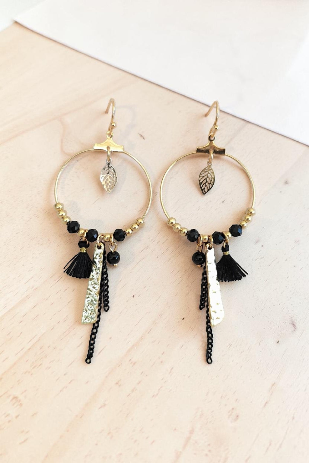 Boucles d'oreilles pendantes bohème – Acier inoxydable | 2 couleurs