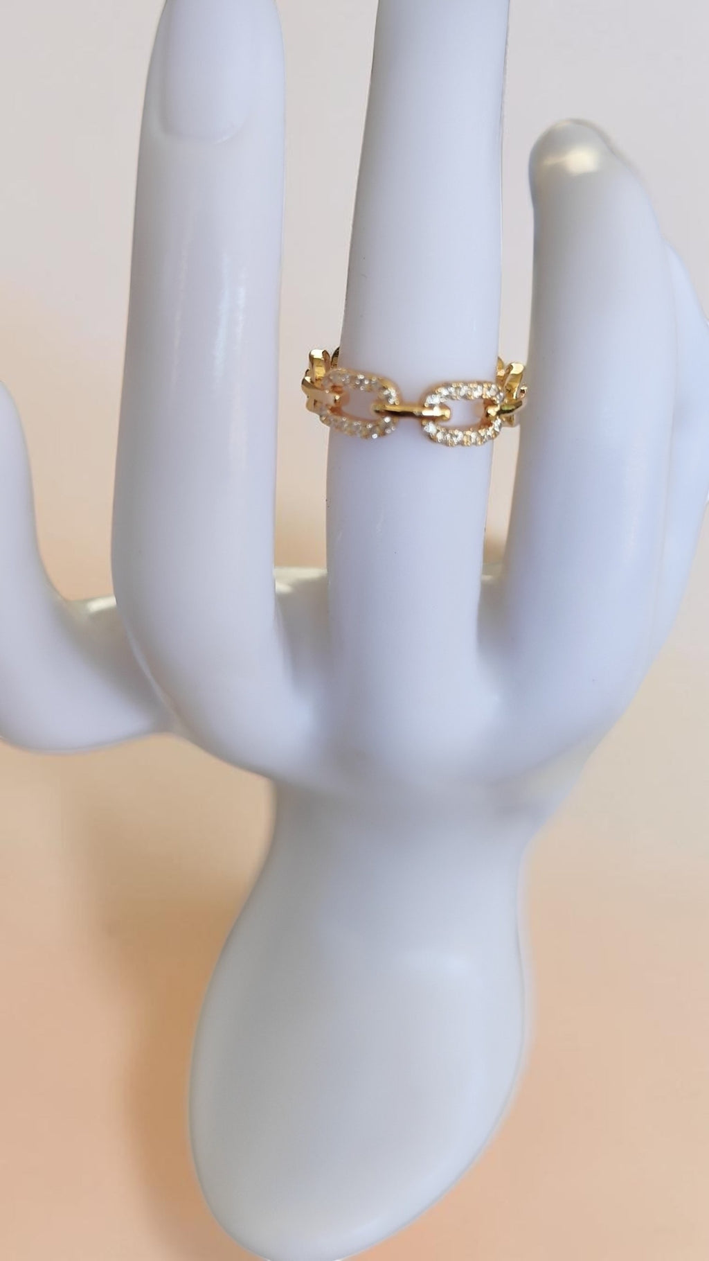 Bague Acier Inoxydable Zircon – Or ou Argent, Ajustable