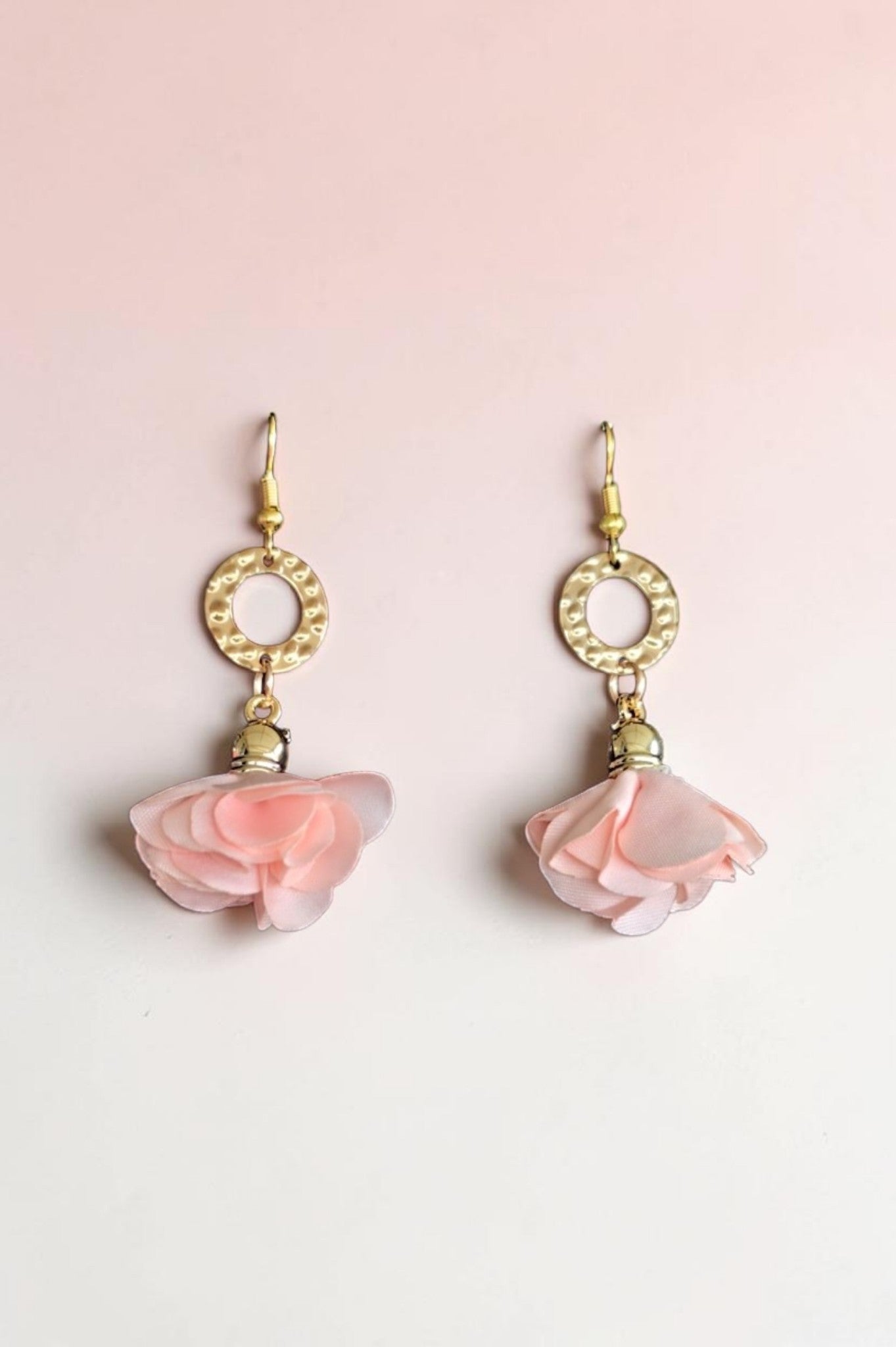 Boucles d'oreilles Pétales de Tissu