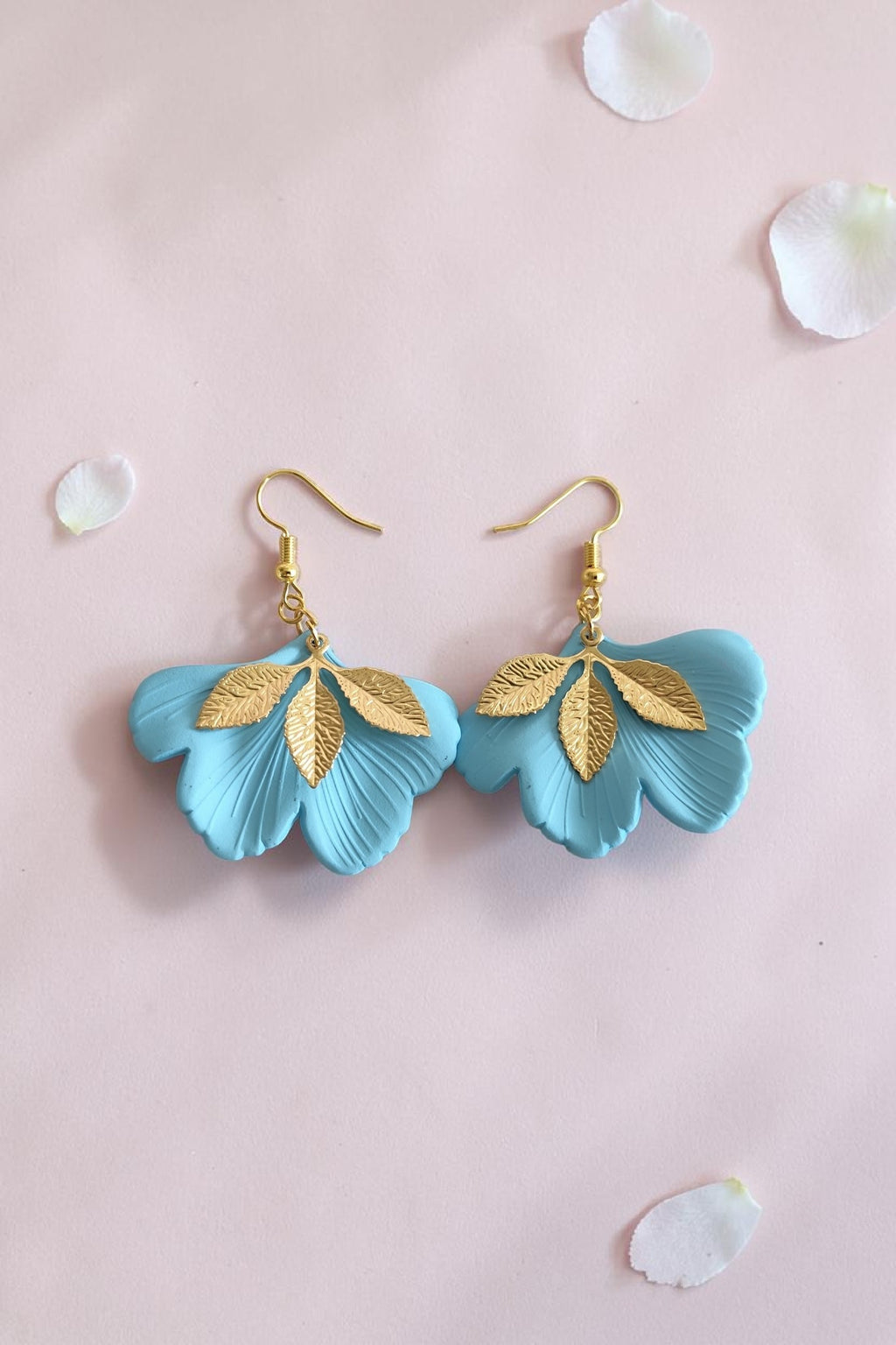 Boucles d'oreilles ginkgo acrylique