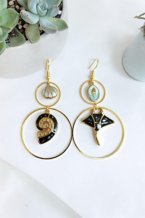 Boucles d'oreilles Nacre Irisée – Reflets de l'Océan | 4 Coloris