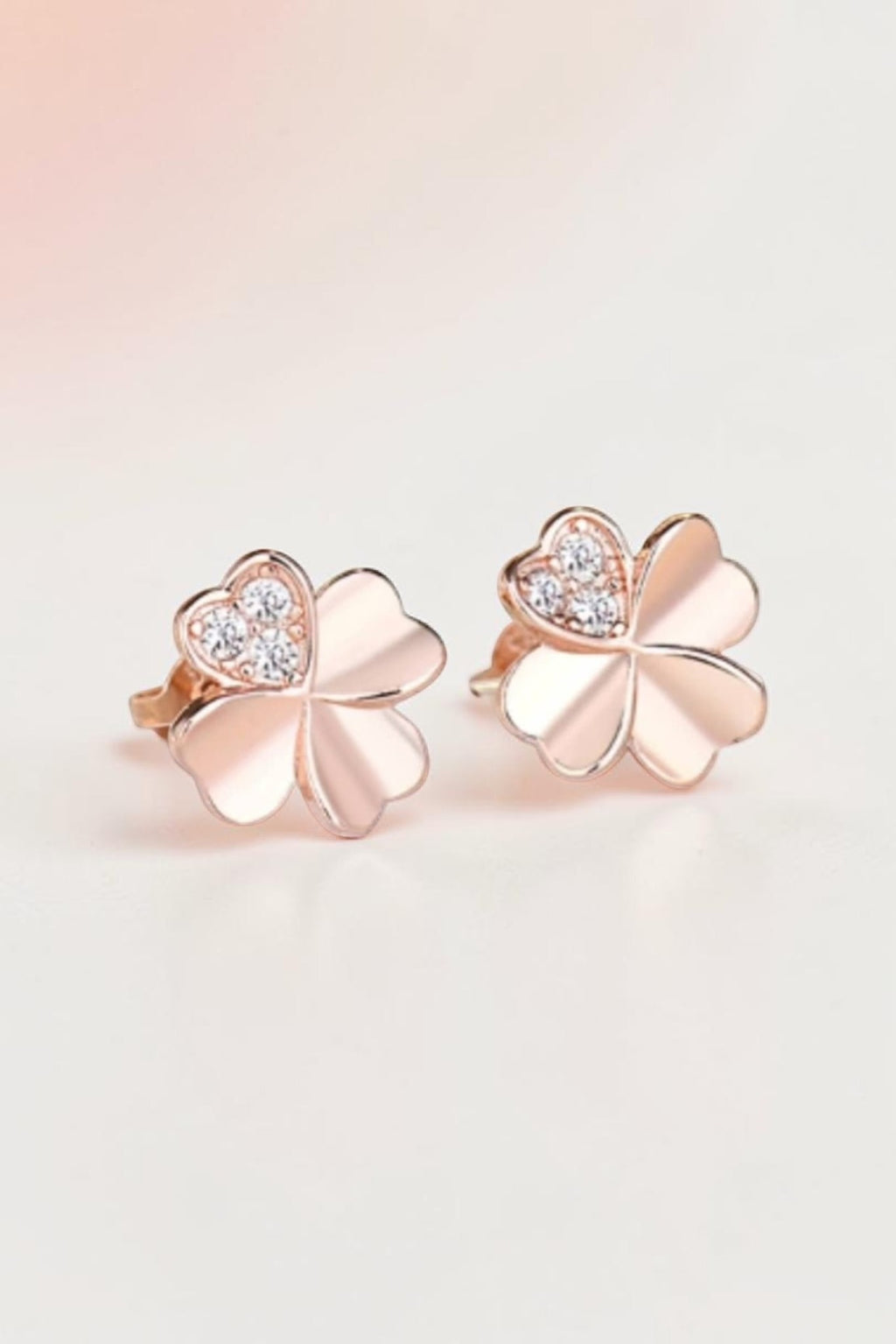 Puces Trèfle Zircon – Collection Bonne Étoile