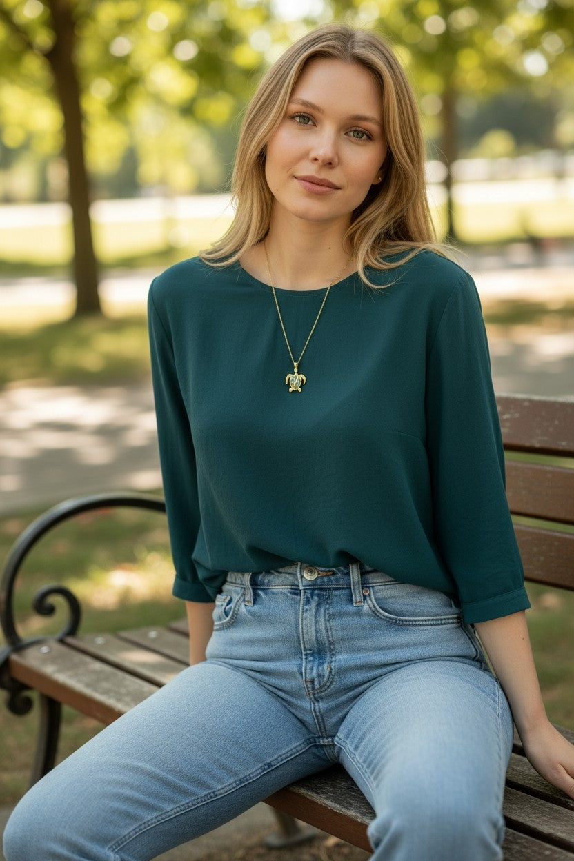 Collier Écaille de Tortue Nacrée
