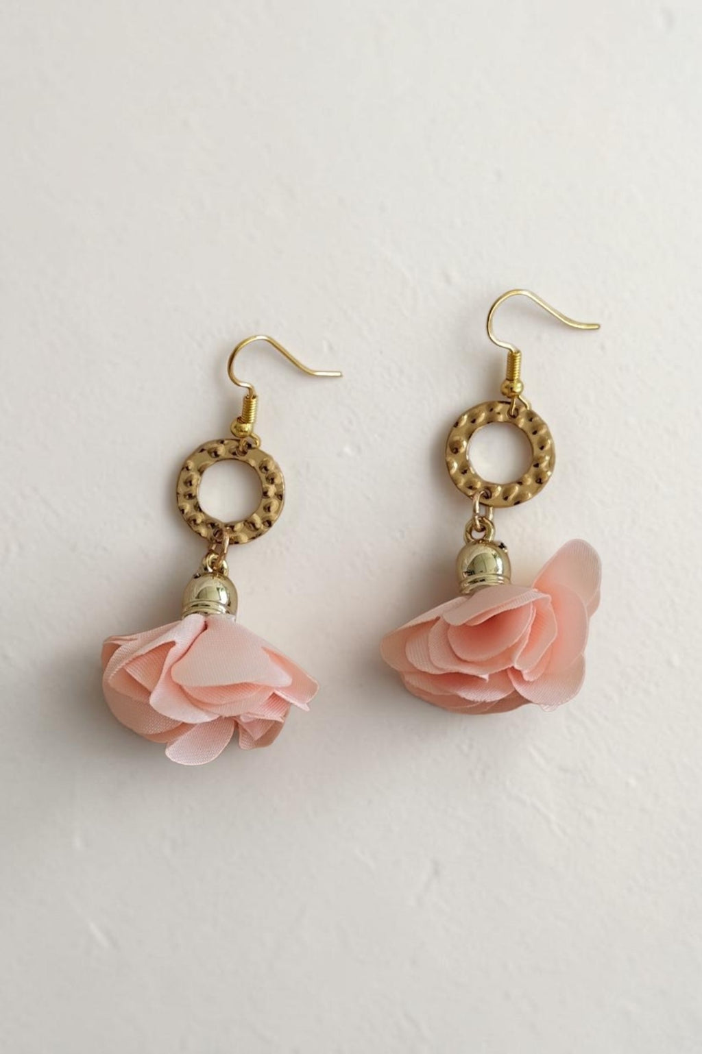 Boucles d'oreilles Pétales de Tissu
