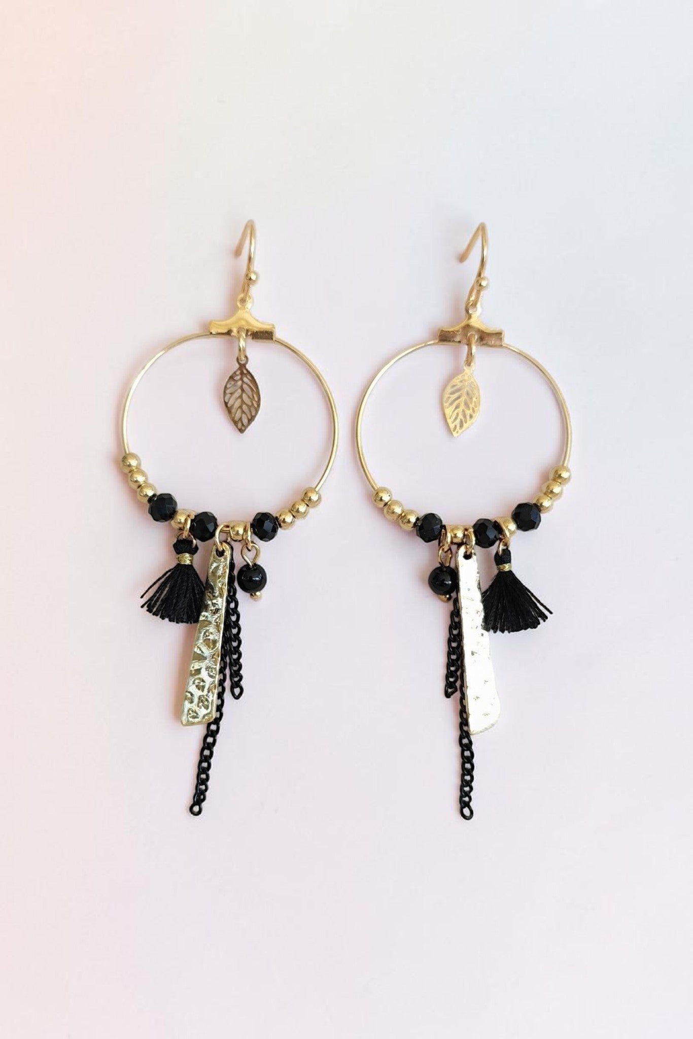 Boucles d'oreilles pendantes bohème – Acier inoxydable | 2 couleurs