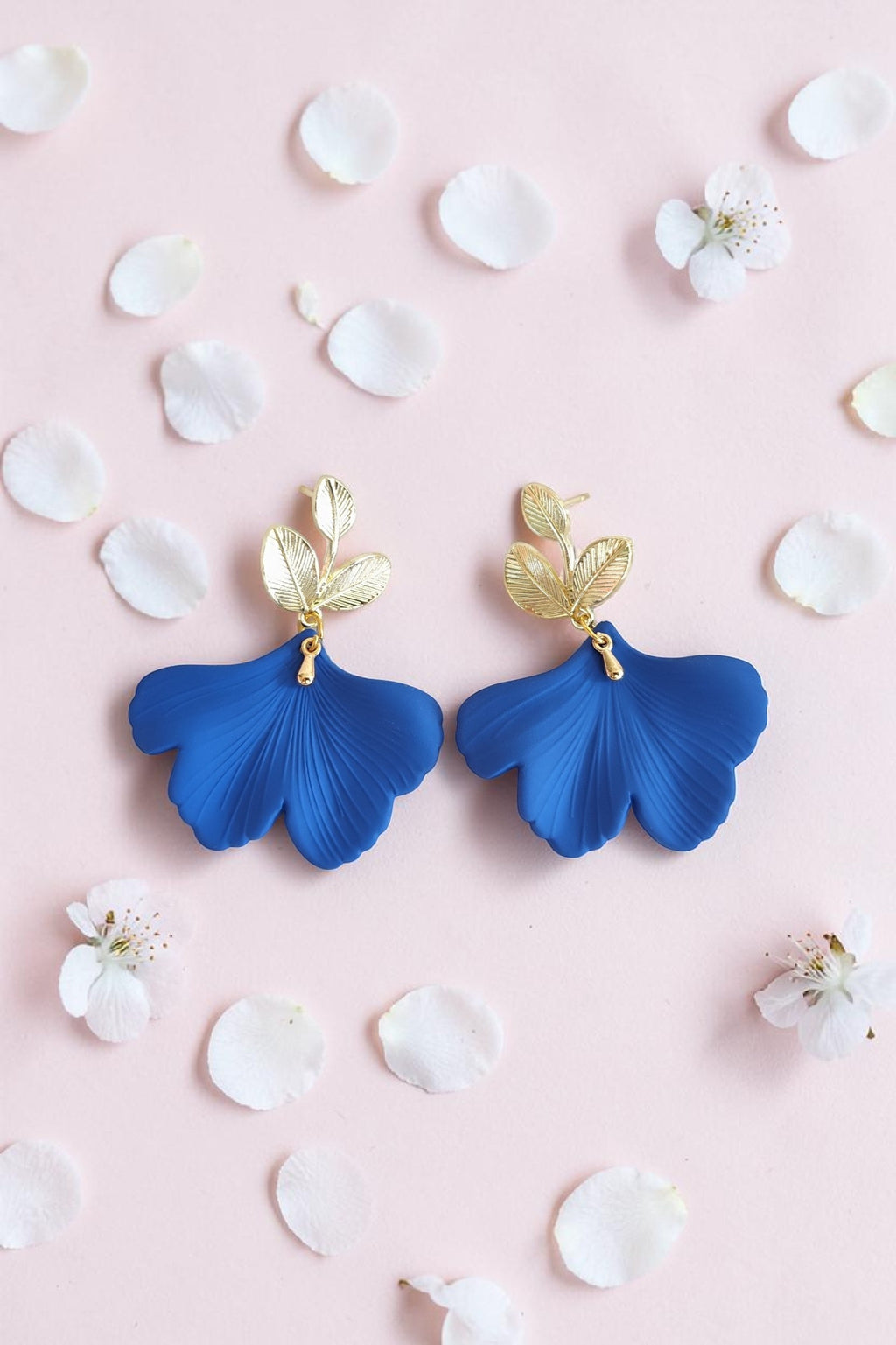 Boucles d'oreilles clou ginkgo acrylique – différents coloris