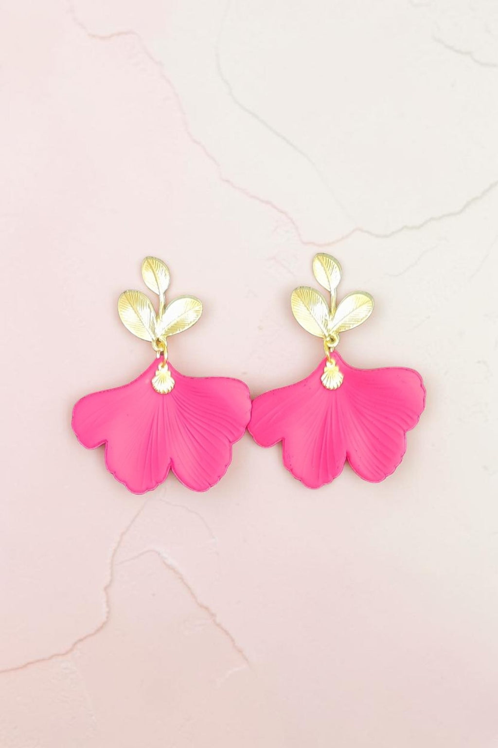 Boucles d'oreilles clou ginkgo acrylique – différents coloris