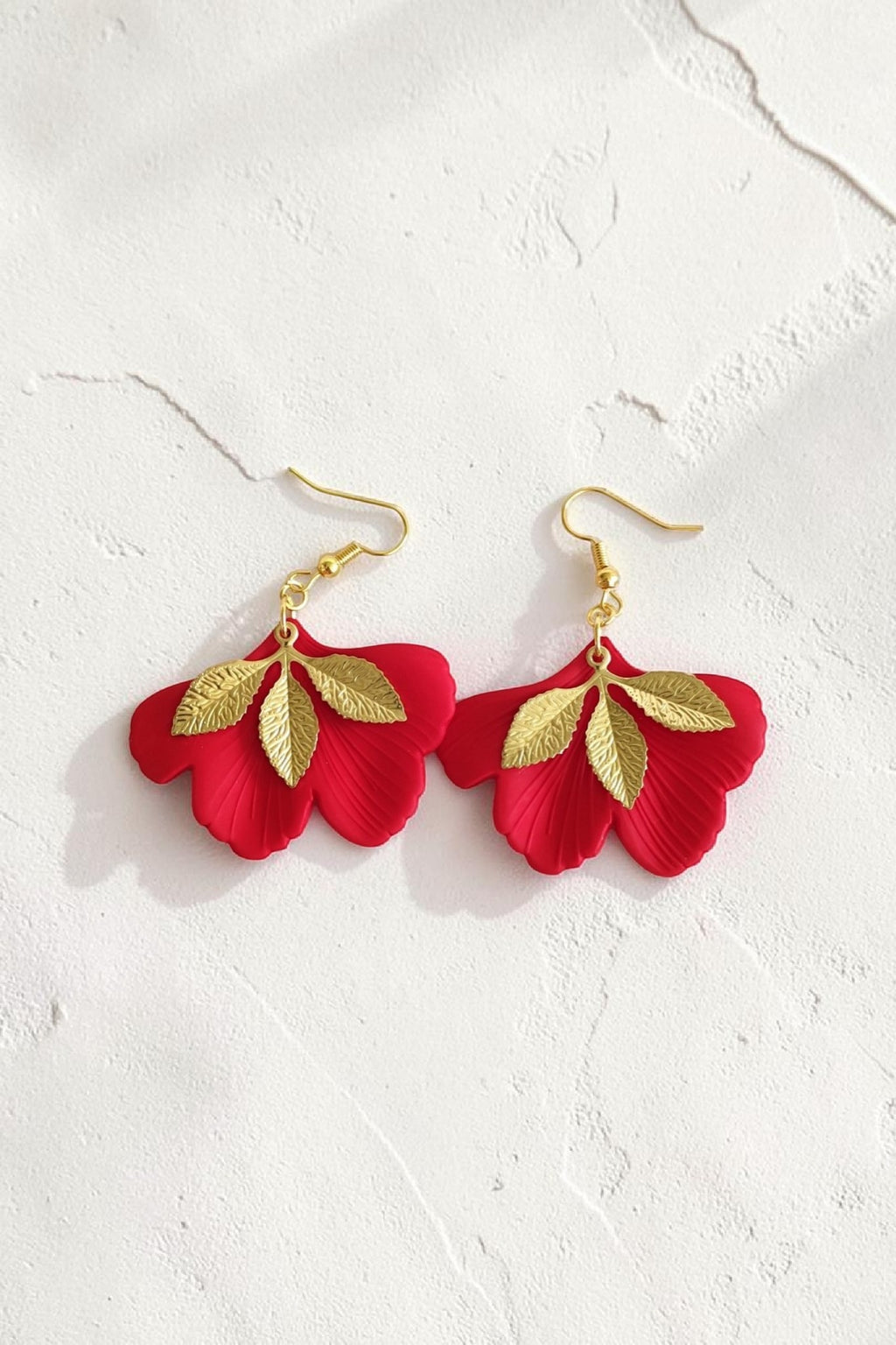 Boucles d'oreilles ginkgo acrylique