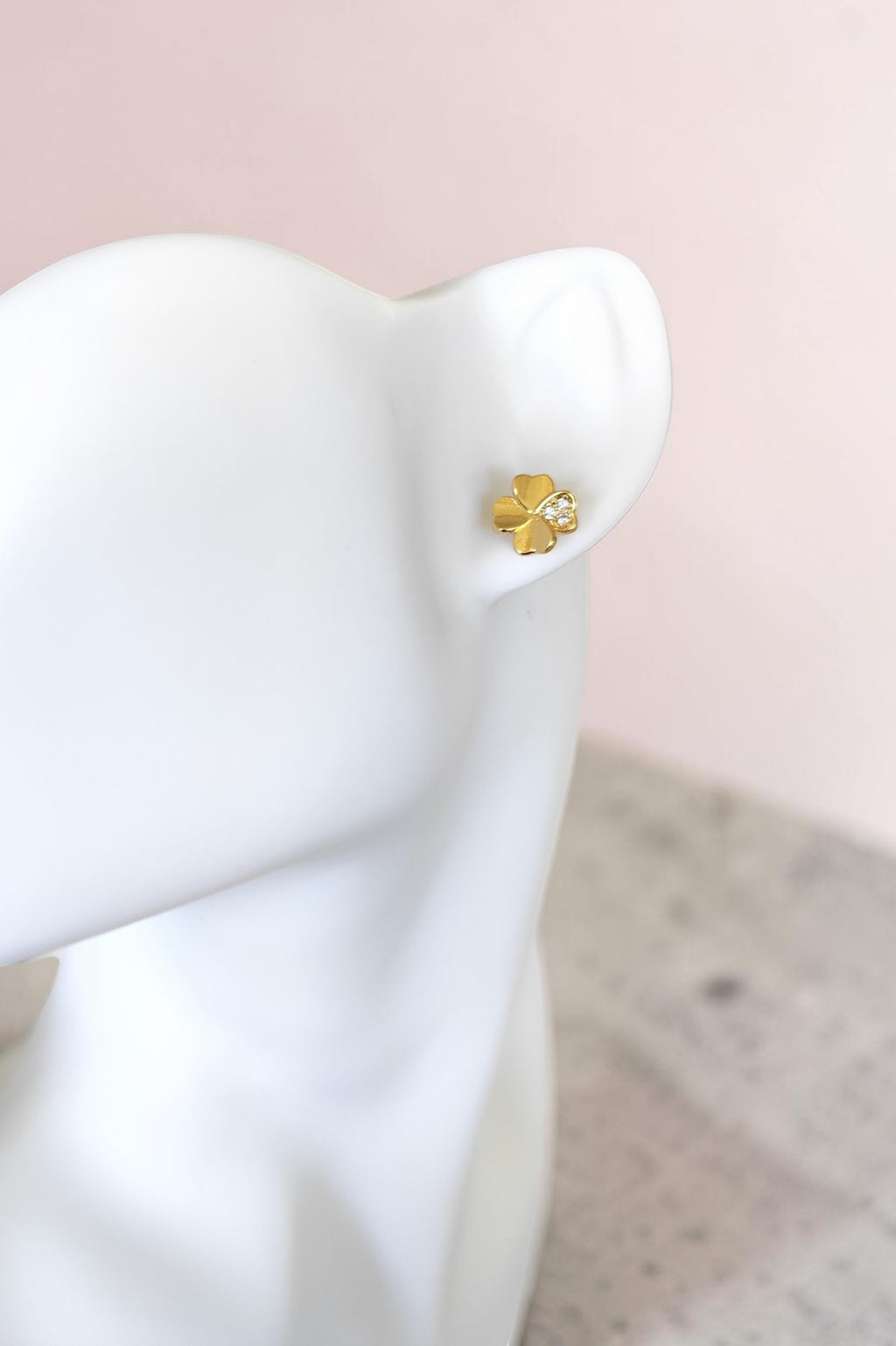 Puces Trèfle Zircon – Collection Bonne Étoile