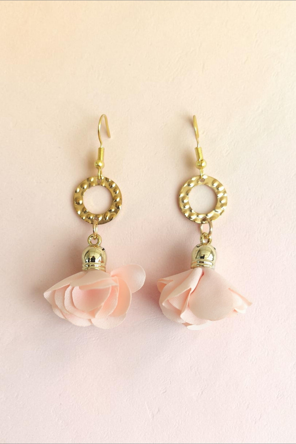 Boucles d'oreilles Pétales de Tissu