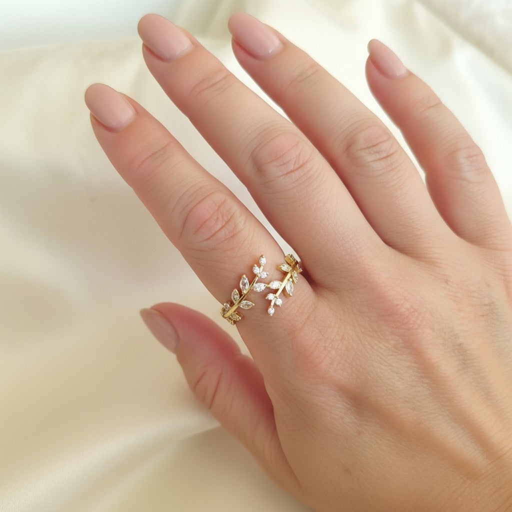 Bague Acier Inoxydable Zircon – Dorée ou Argentée