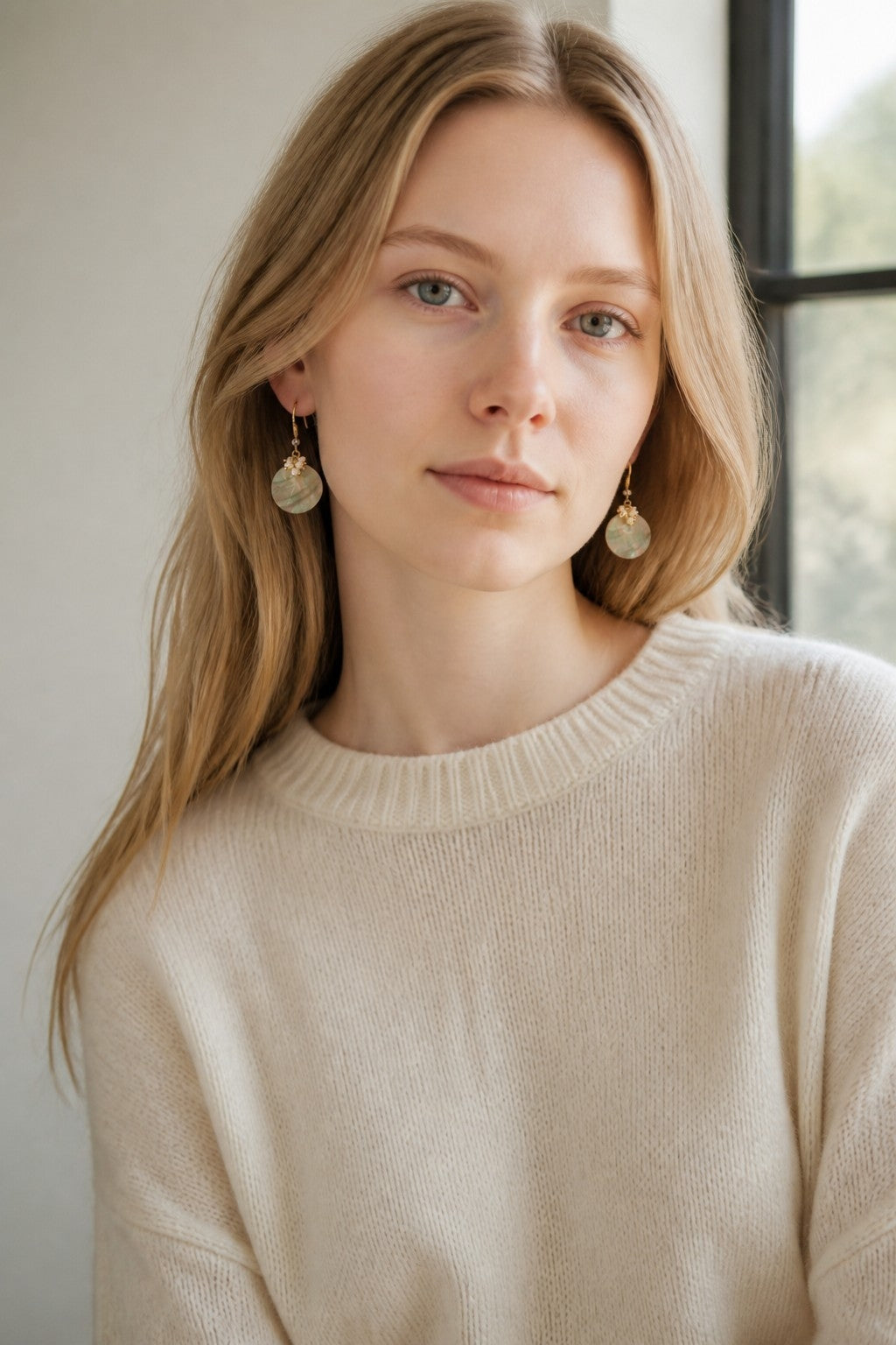 Boucles d'oreilles perle d'eau douce — Or 18 carats & zircon