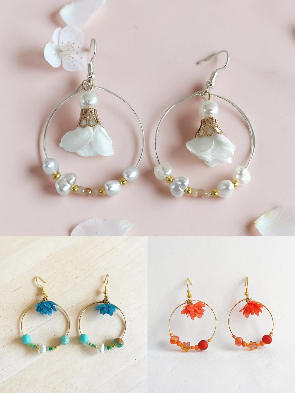 Boucles d'oreilles pendantes élégantes – bijou fait main