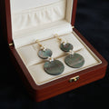 Boucles d'oreilles or 18K — Perle d'eau douce & Zircon — Argent 925