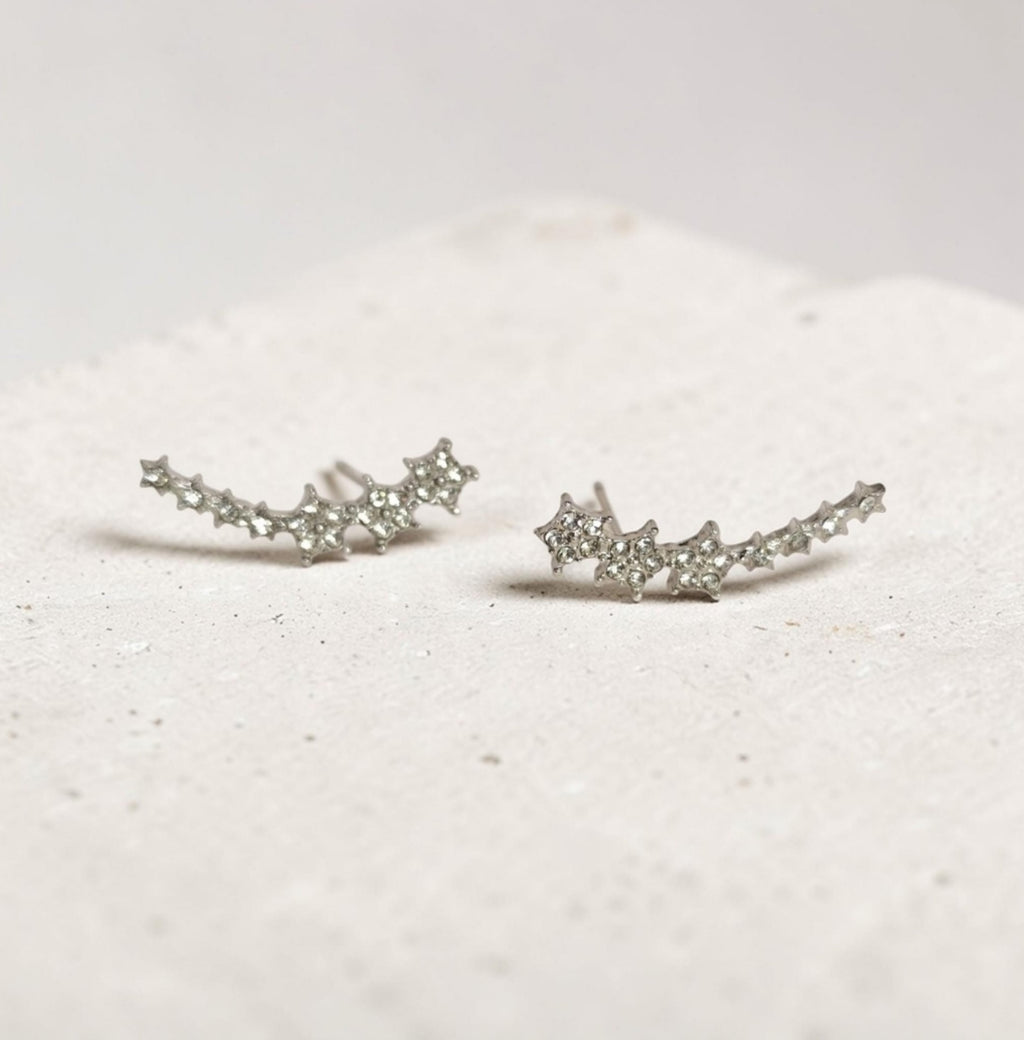 Boucles d'oreilles grimpantes étoiles – Acier inoxydable