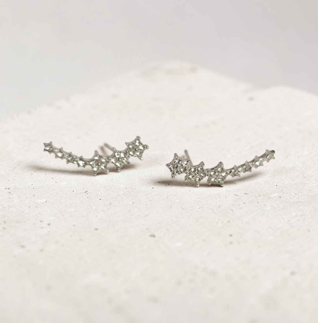 Boucles d'oreilles grimpantes étoiles – Acier inoxydable