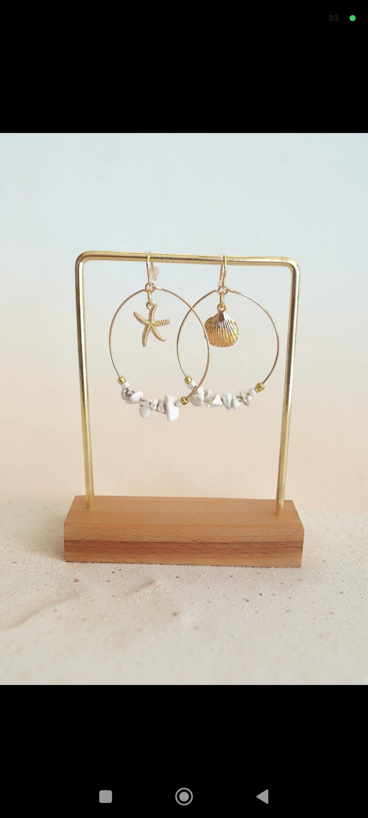 Boucles d'oreilles pendantes coquillage & étoile de mer – Esprit plage