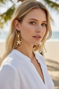 Boucles d'oreilles tendance animaux marins nacrés acier inoxydable hypoallergénique artisanal – Les Éclats de Mel